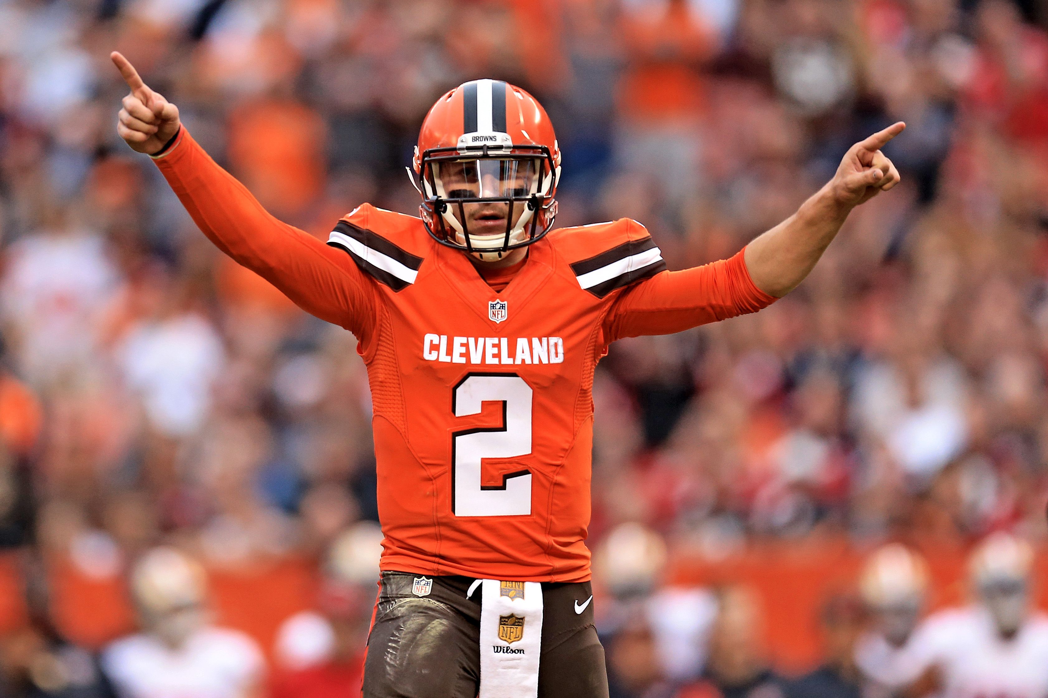 NFL on ESPN on X: The infamous Browns QB jersey has been updated to  include their new starter, Johnny Manziel.  / X