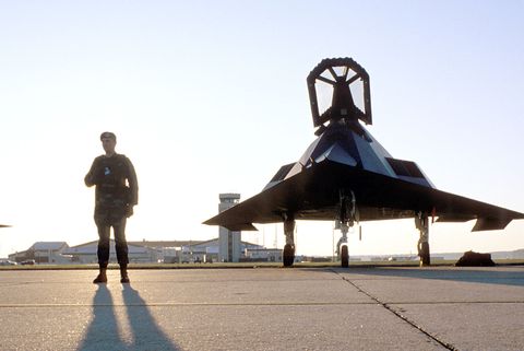 US Air Force F-117 Stealth bomber sittin