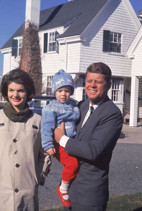 John F. Kennedy And Jacqueline And Caroline Kennedy