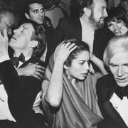 celebrities during new years eve party at studio 54 l r halston, bianca jagger, jack haley, jr bkgrd, liza minnelli bkgrd, andy warhol  photo by robin platzertwin imagesthe life images collection via getty imagesgetty images