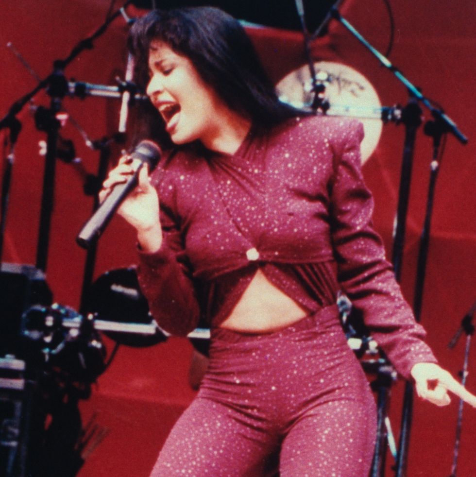 mexican singer selena performing in concert one month later she would be shot and killed by yolanda saldivar, the pres of her fan club, after confronting her on charges that she was embezzling funds  photo by arlene richiemedia sourcesmedia sourcesthe life images collection via getty imagesgetty images