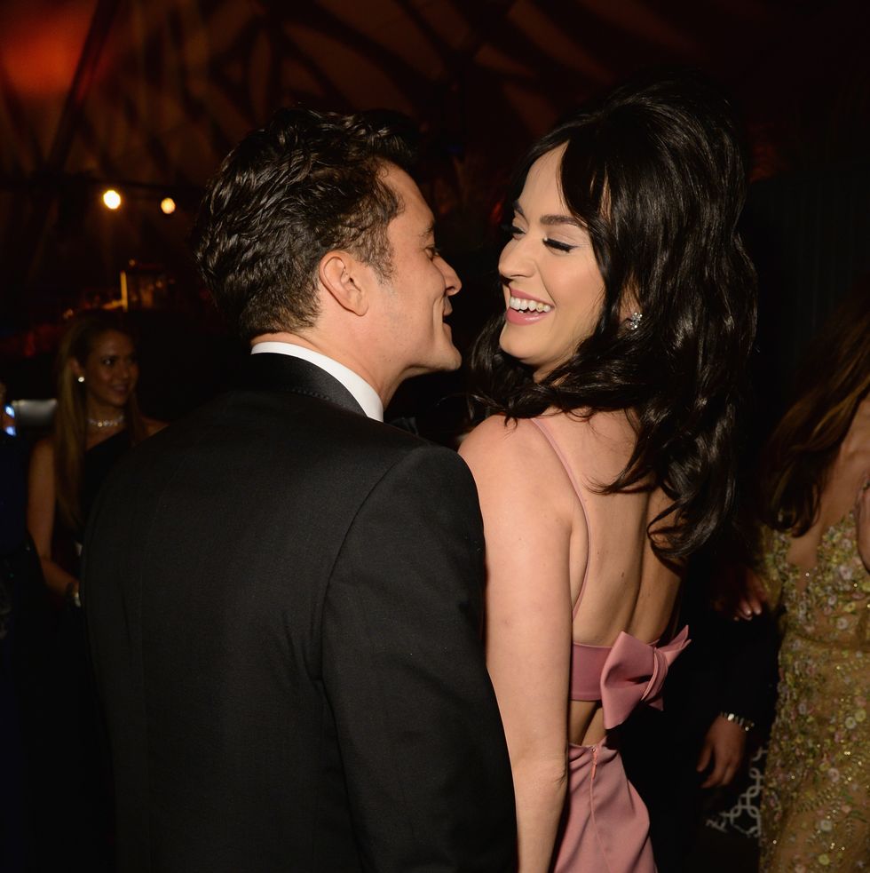 beverly hills, ca   january 10  actor orlando bloom l and singer katy perry attend the weinstein company and netflix golden globe party, presented with deleon tequila, laura mercier, lindt chocolate, marie claire and hearts on fire at the beverly hilton hotel on january 10, 2016 in beverly hills, california  photo by kevin mazurgetty images for the weinstein company