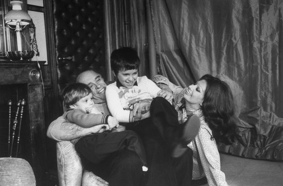 producer carlo ponti 2r, his wife, actress sophia loren r their sons carlo jr 2r edoardo l playing at home photo by alfred eisenstaedtthe life picture collection via getty images