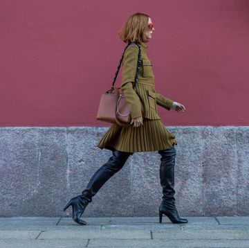 shoes, ankle boots, plaid, balenciaga, boyfriend jeans, dior bag, oversized  coat, brown coat, white sweater - Wheretoget