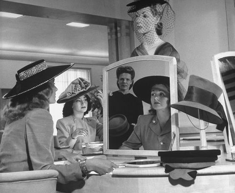 women looking at hats at nieman marcus department store  photo by nina leenthe life picture collection via getty images