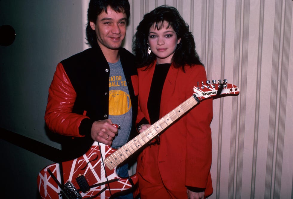 musician eddie van halen and wife, actress valerie bertinelli  photo by ann clifforddmithe life picture collection via getty images