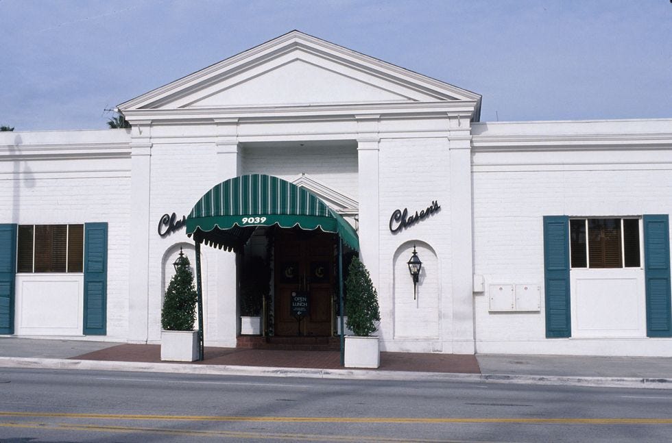 Exterior of Chasen's Restaurant. (Photo Exterior of Chasen's Restaurant. (Photo