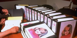 JonBenet Ramsey's image emblazoned on dozens of binders crammed with investigators' reports