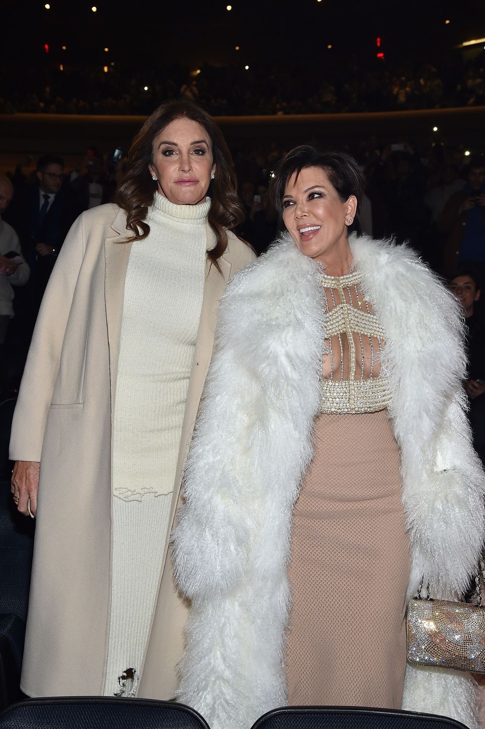new york, ny february 11 caitlyn jenner l and kris jenner attend kanye west yeezy season 3 on february 11, 2016 in new york city photo by dimitrios kambourisgetty images for yeezy season 3