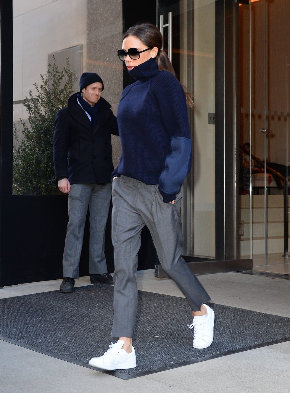 new york, ny february 13: victoria beckham is seen walking in soho in a adidas stan smith shoes on february 13, 2016 in new york city. (photo by raymond hall/gc images)