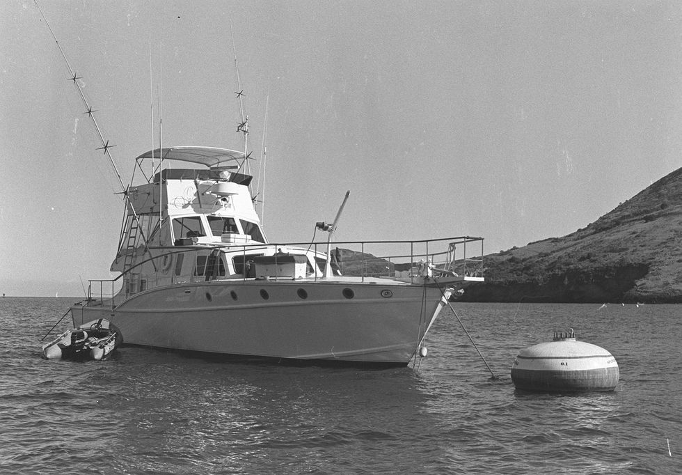 11291981south catalina island the boat that natalie wood fell off and drowned whilst robert wagner and christopher walken remained on board photo by paul harrisgetty images