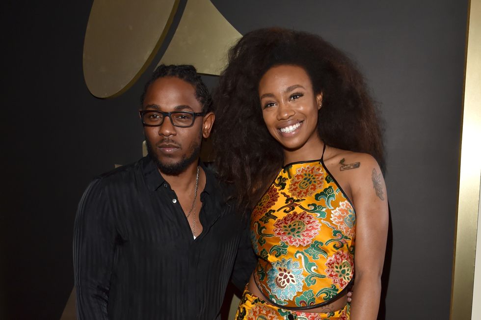 los angeles, ca february 15 recording artists kendrick lamar and sza attend the 58th grammy awards at staples center on february 15, 2016 in los angeles, california photo by lester cohenwireimage