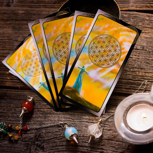 tarot cards and other fortune tellers accessories