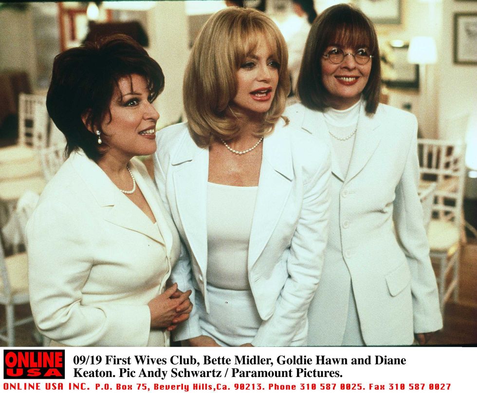 0919 first wives club, beete midler, goldie hawn and diane keaton photo by getty images