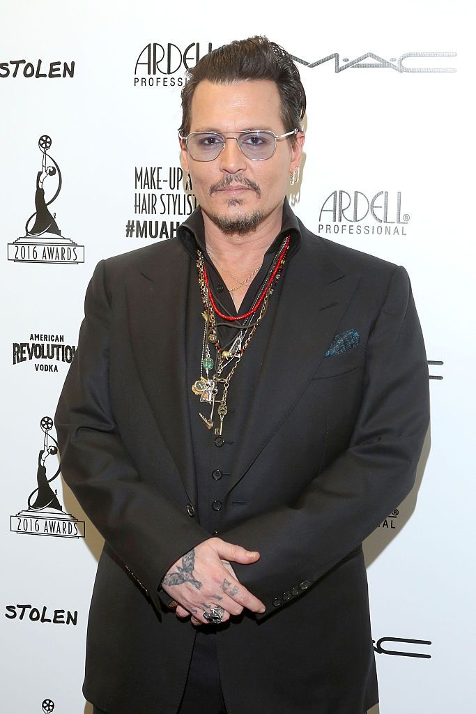 hollywood, ca   february 20 actor johnny depp attends the make up artists and hair stylists guild awards at paramount studios on february 20, 2016 in hollywood, california  photo by mathew imagingwireimage
