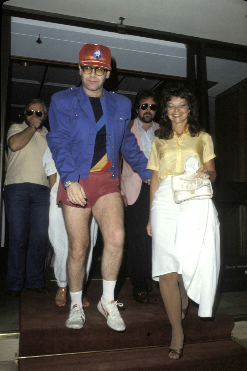 february 14 1984     elton john and renate blauel after the  wedding in sydney on saint valentines day  photo by patrick rivieregetty images