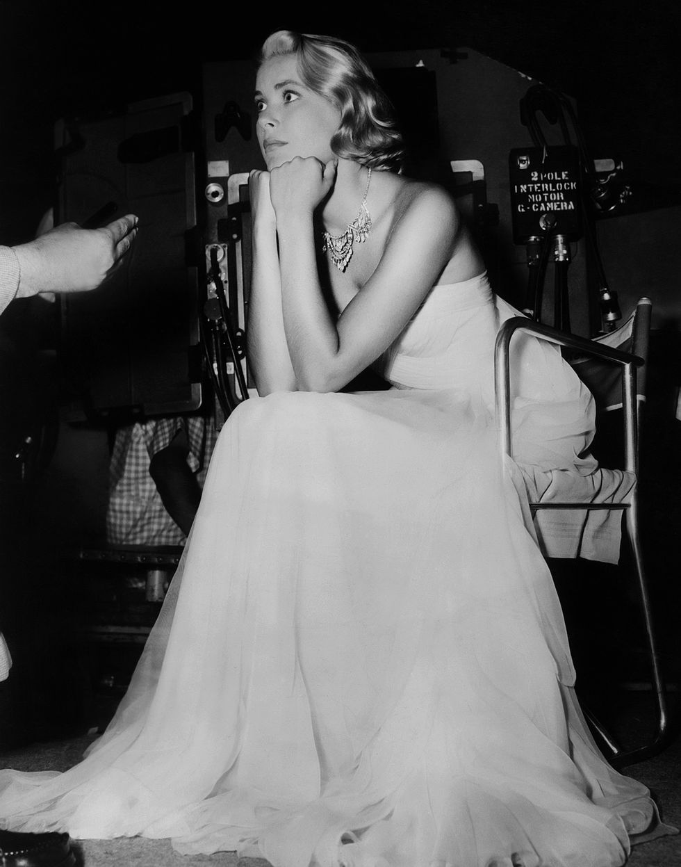 actress grace kelly on set in the movie to catch a thief which was released in 1955 photo by donaldson collectiongetty images