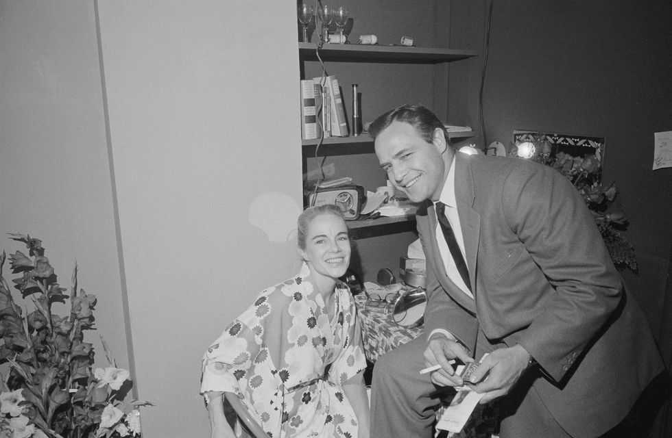original caption actor marlon brando right visits his sister jocelyn brando, in her dressing room, after watching her perform in andre gide's the immoralist marlon flew from hollywood to witness his sister act in the play, which has been receiving rave reviews