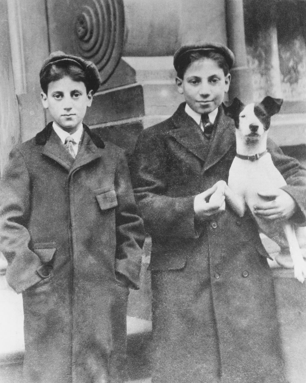 Groucho (Left) and Harpo Marx in New York City when they were 12 and 14 respectively