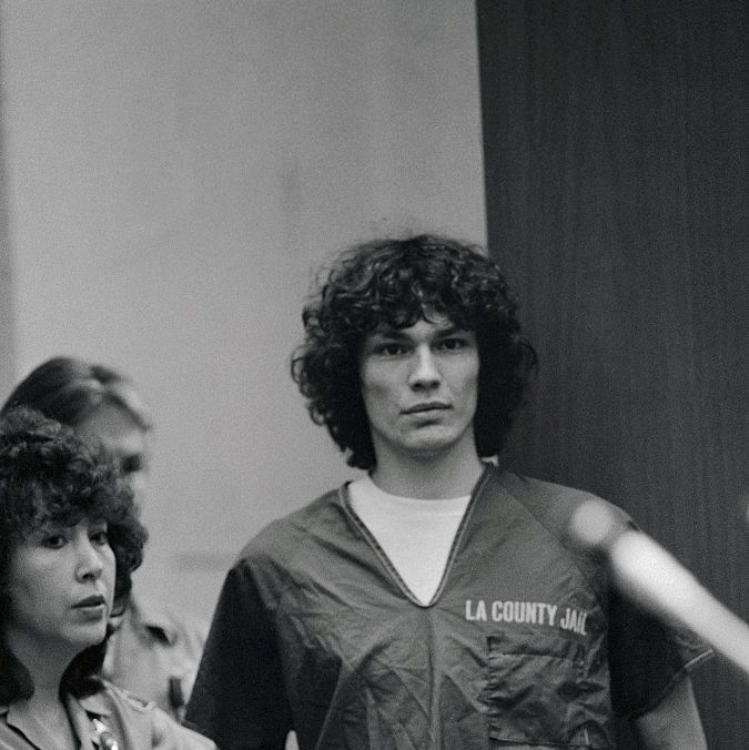 original caption night stalker suspect richard ramirez stands in court during his arraignment for 14 counts of murder and 31 other felonies he pleaded innocent to the charges