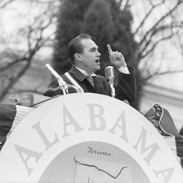 alabama governor george c wallace promises segregation now, segregation tomorrow, segregation forever during his 1963 inaugural address in june of 1963, wallace blocked the door to a university of alabama building to prevent the court ordered enrollment of two black students, until federal marshals forced him to step aside he quickly became a symbol of resistance to integration in later years, wallace publicly claimed remorse for his actions, stating that he had never been a racist at heart