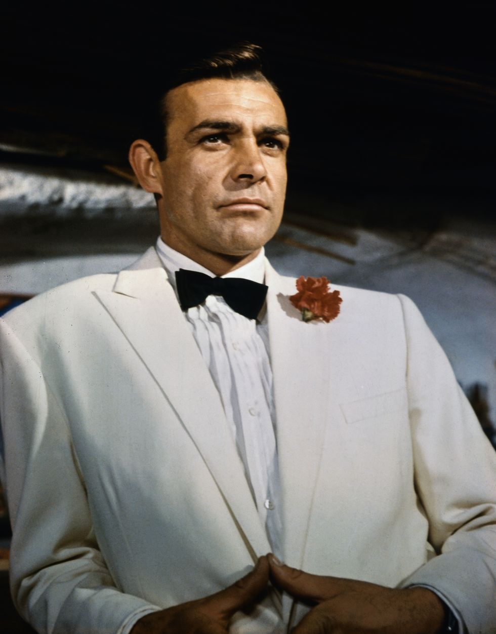 sean connery as secret agent 007, james bond, in the movie goldfinger