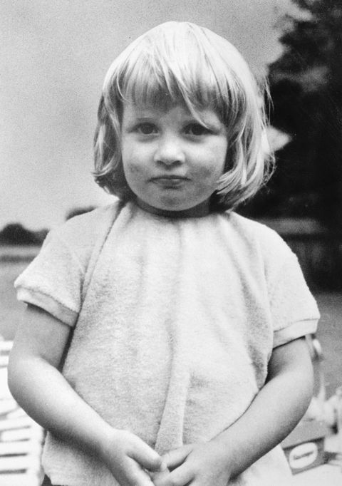 Lady Diana pictured at three years old.