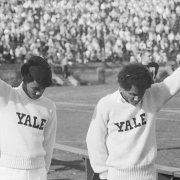 Yale Cheerleaders Giving Black Power Salute