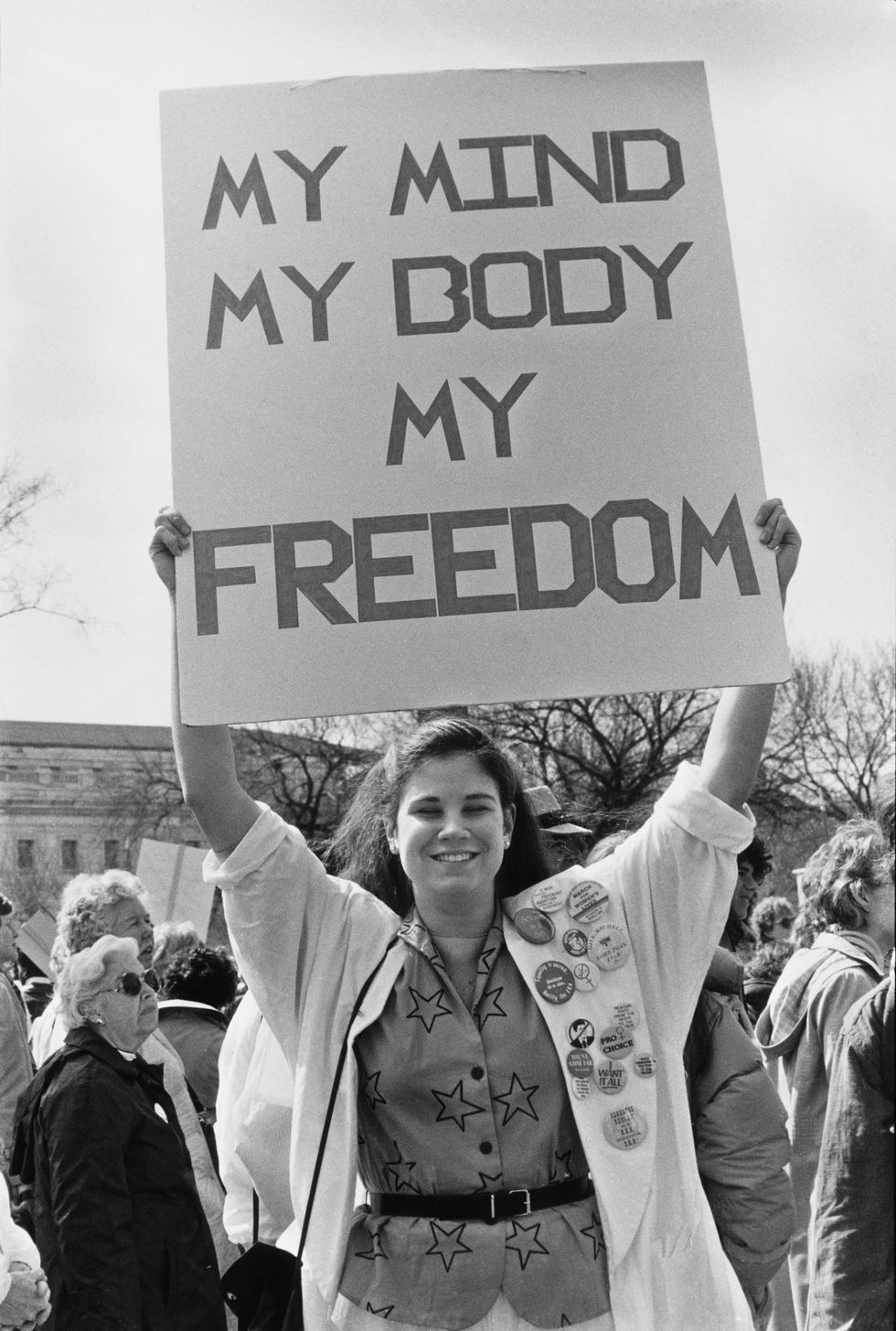 pro choice campaigners at a national march for womens lives in washington dc, 9th march 1986 photo by barbara alpergetty images