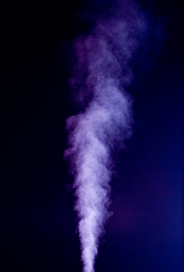blue vapor on the black background
