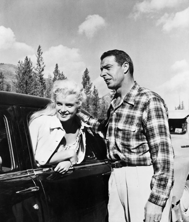 Joe DiMaggio visits Marilyn Monroe while filming "River of No Return" in Canada