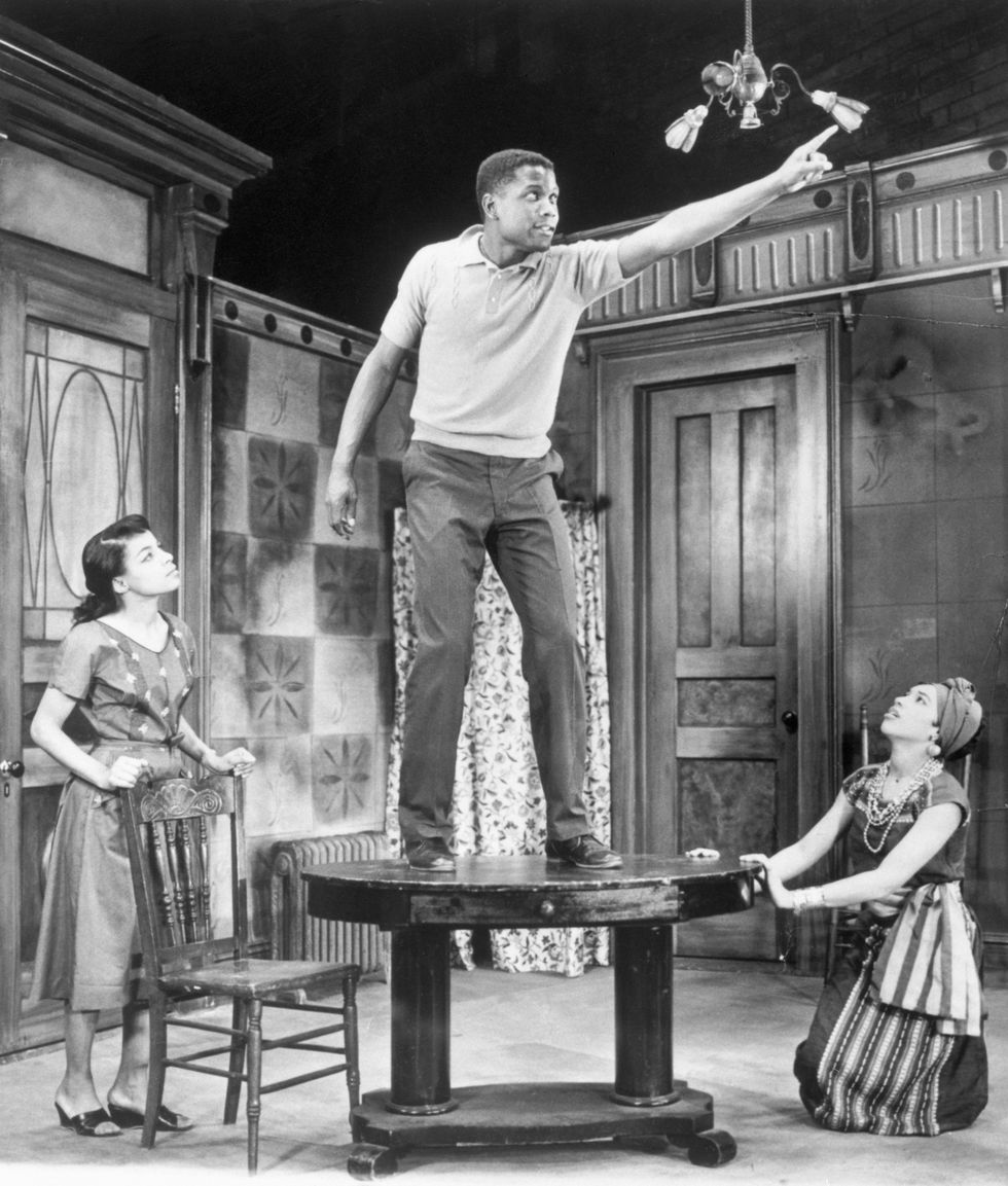 ruby dee, sidney poitier and diana sands in "a raisin in the sun"