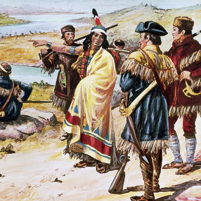 Sacajawea guiding Lewis and Clark