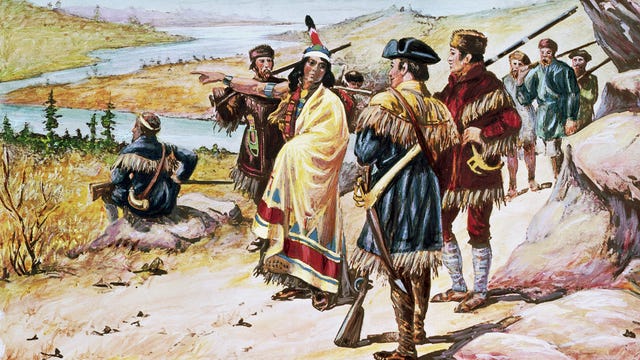 Sacajawea guiding Lewis and Clark