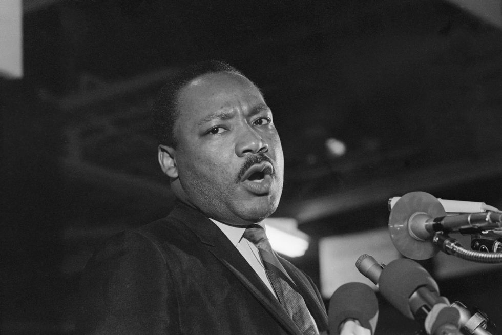 Martin Luther King during his "I've Been to the Mountaintop" speech