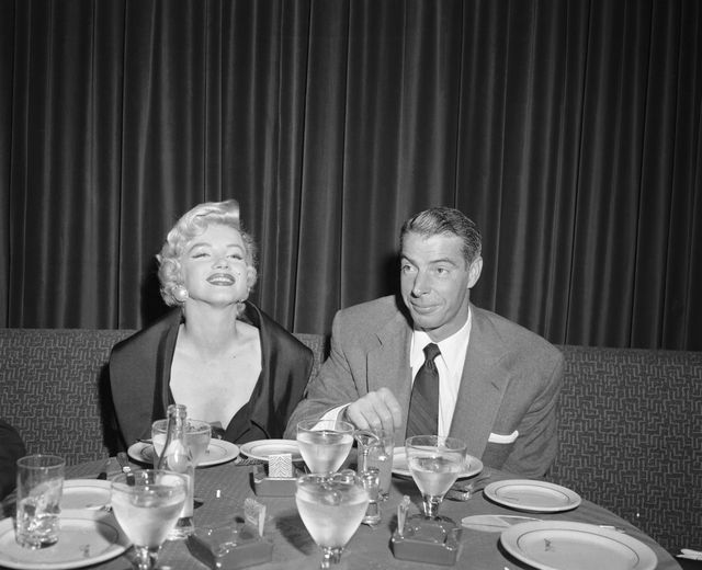 Marilyn Monroe and Joe DiMaggio having dinner at El Morocco in New York City in September 1954