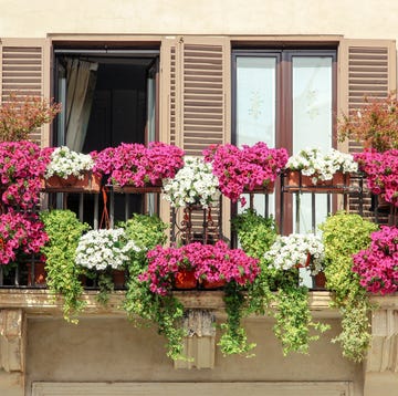 Balcón con flores balcón con flores