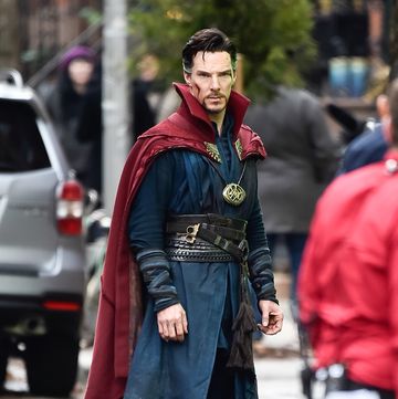 new york, new york   april 02  actor benedict cumberbatch is seen filming doctor strange on location on april 2, 2016 in new york city  photo by michael stewartgc images