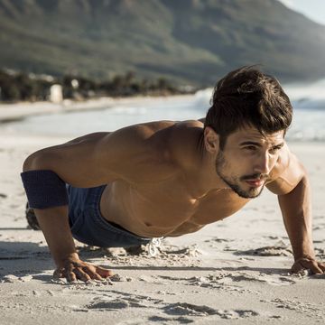 Beach, Sand, Fun, Barechested, Muscle, Summer, Photography, Vacation, Sea, Press up, 