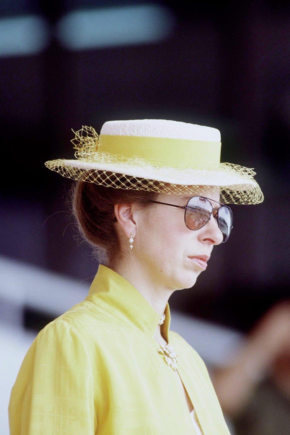 Anne Abu Dhabi abu dhabi, united arab emirates december 02: princess anne watching a parade in honour of the 20th anniversary of the united arab emirates in abu dhabi. (photo by tim graham photo library via getty images)