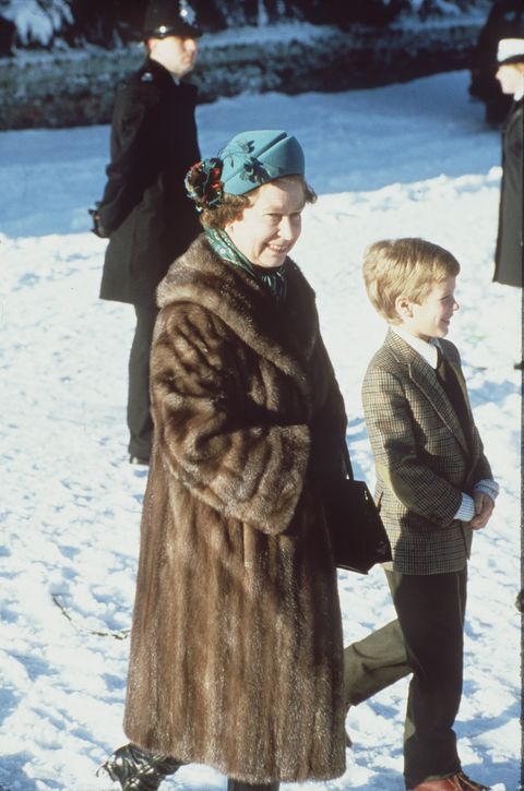 royal family in the snow