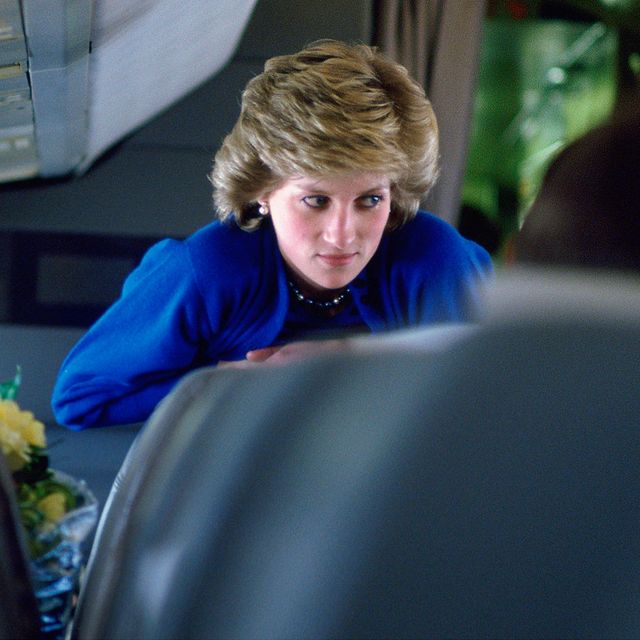 Princess Diana on-board the Concorde