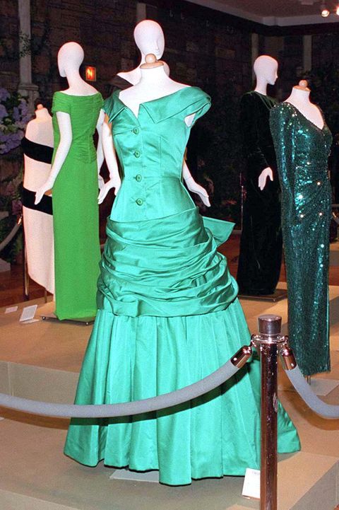 new york, united states   june 22  diana, princess of waless dresses on display at  christies, new york, prior to the sale  photo by tim graham photo library via getty images