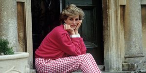 diana, princess of wales 1961   1997 sitting on a step at her home, highgrove house, in doughton, gloucestershire, 18th july 1986 photo by tim graham photo library via getty images