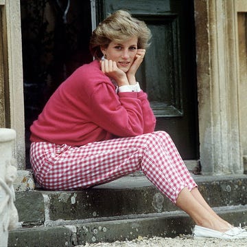 diana, princess of wales 1961   1997 sitting on a step at her home, highgrove house, in doughton, gloucestershire, 18th july 1986 photo by tim graham photo library via getty images