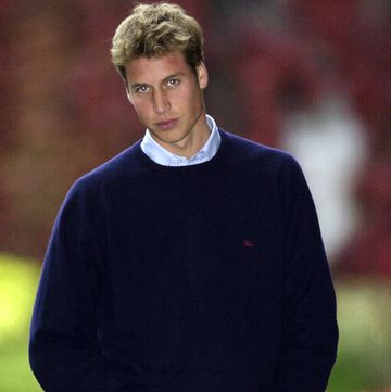st andrews, scotland september 23 prince william, dressed casually jeans and a blue jumper, arriving for his first day at st andrews university in scotland photo by tim graham photo library via getty images