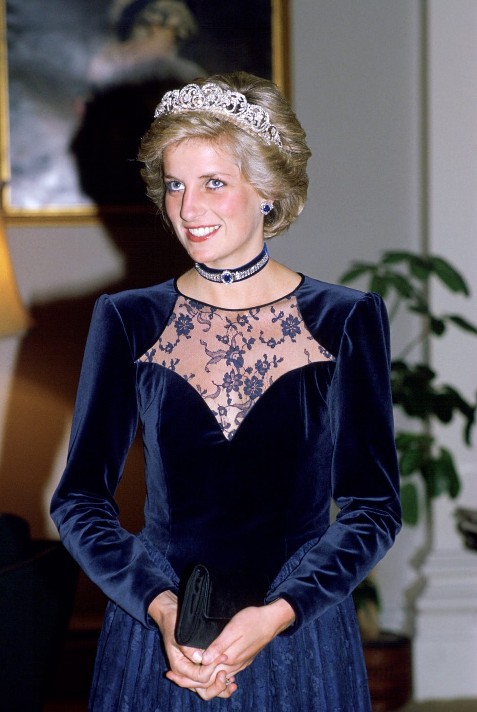 melbourne, australia   november 06  princess diana in melbourne attending a state dinner at government house during a royal tour of australia she is wearing the spencer tiara  photo by tim graham photo library via getty images
