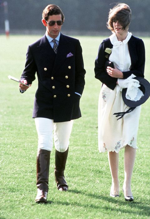 united kingdom   january 01  prince charles with a friend believed to be camilla fane at polo at smiths lawn windsor circa late 1970s  photo by tim graham photo library via getty images