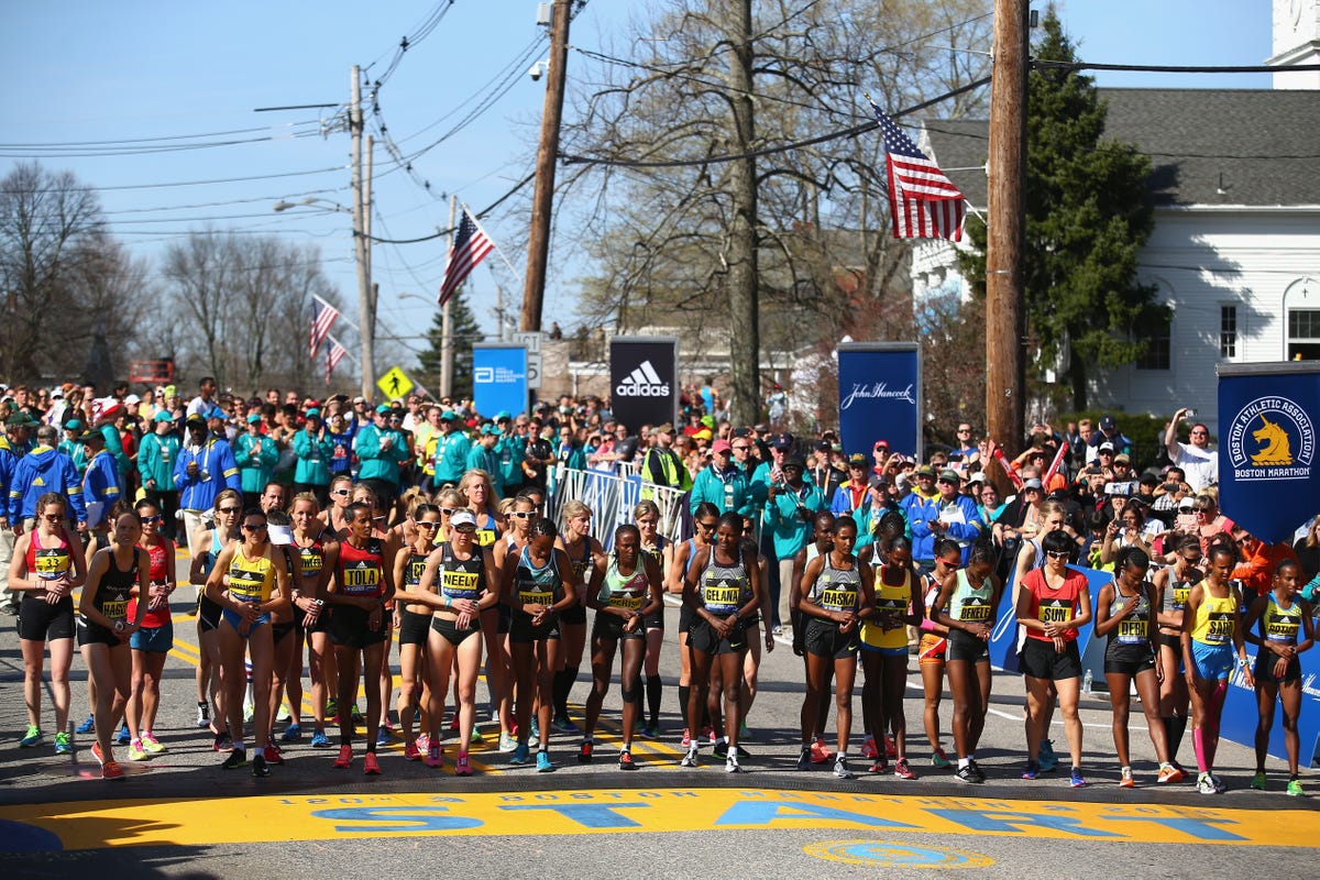 Runners kick off 127th Boston Marathon in Hopkinton