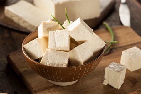 Organic Raw Soy Tofu organic raw soy tofu on a background